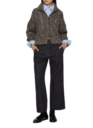 Figure View - Click To Enlarge - BRUNELLO CUCINELLI - Zip Up Knit Jacket