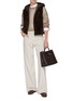 Figure View - Click To Enlarge - BRUNELLO CUCINELLI - Hooded Padded Cashmere Goat Fur Vest