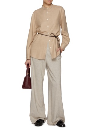 Figure View - Click To Enlarge - HERNO - String Belt Shirt