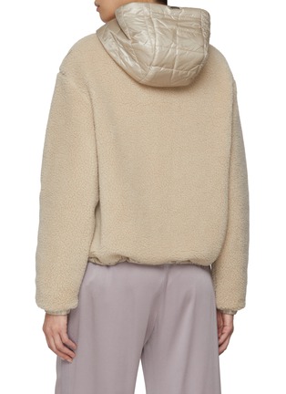 Back View - Click To Enlarge - HERNO - Hooded Zip Up Teddy Jacket