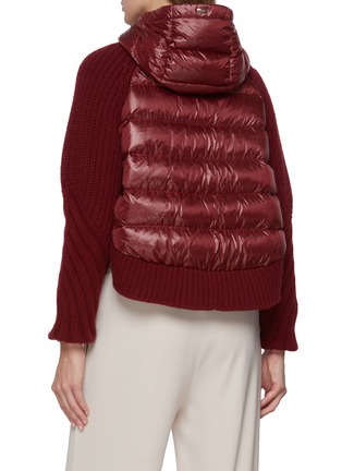Back View - Click To Enlarge - HERNO - Hybrid Zip Up Padded Jacket