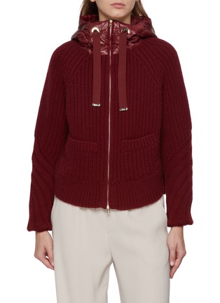 Main View - Click To Enlarge - HERNO - Hybrid Zip Up Padded Jacket