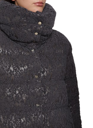  - HERNO - Floral Lace Button Up Puffer Jacket
