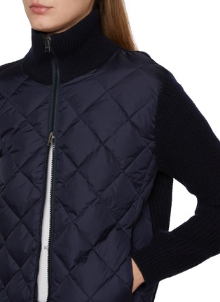  - HERNO - Zip Up Hybrid Quilted Padded Wool Jacket