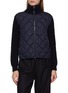 Main View - Click To Enlarge - HERNO - Zip Up Hybrid Quilted Padded Wool Jacket