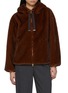 Main View - Click To Enlarge - HERNO - Hooded Zip Up Faux Fur Jacket