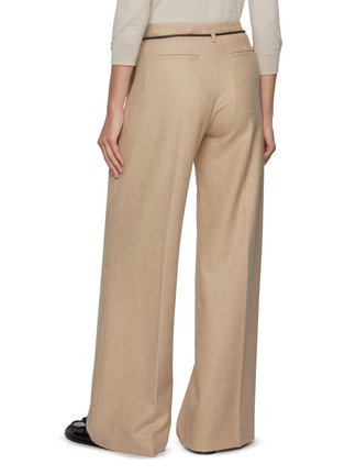 Back View - Click To Enlarge - HERNO - Straight Leg Pleated Pants
