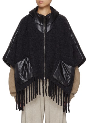 Main View - Click To Enlarge - HERNO - Hooded Zip Up Poncho