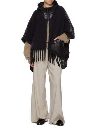 Figure View - Click To Enlarge - HERNO - Hooded Zip Up Poncho