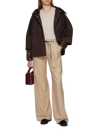 Figure View - Click To Enlarge - HERNO - Long Sleeve Hooded Cashmere Jacket
