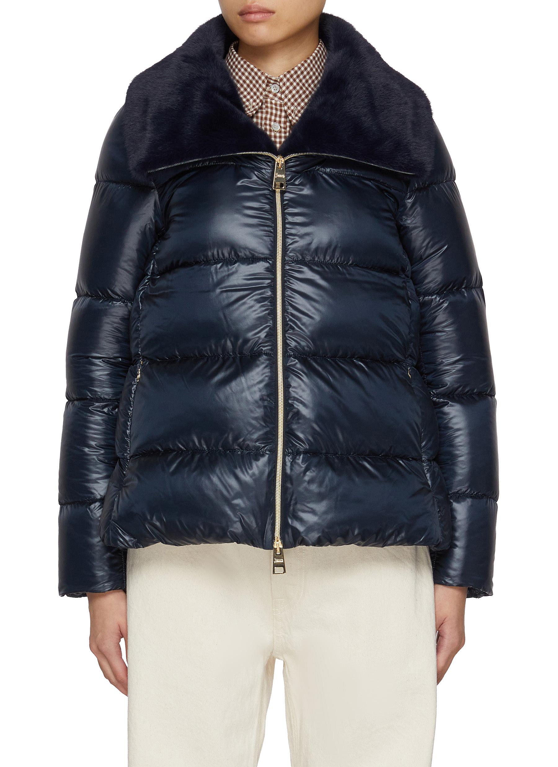 ダウンジャケット・コート HERNO Women Bubble Jackets PI002005D12017Z9200 Blue Herno Blue Giada Down Jacket Herno