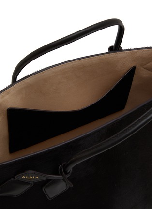Detail View - Click To Enlarge - ALAÏA - Le Teckel Pony Hair Leather Tote Bag