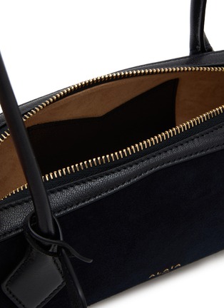 Detail View - Click To Enlarge - ALAÏA - Small Le Teckel Suede Leather Shoulder Bag