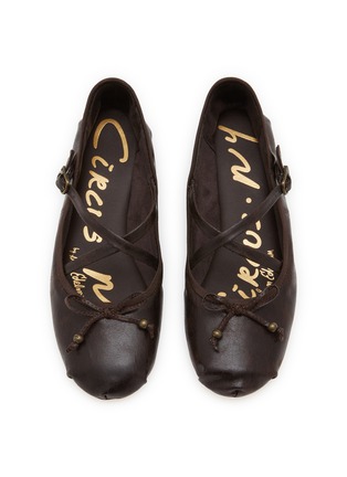 Detail View - Click To Enlarge - CIRCUS BY SAM EDELMAN - Zuri Crisscross Faux Leather Ballerina Flats
