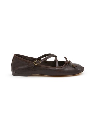 Main View - Click To Enlarge - CIRCUS BY SAM EDELMAN - Zuri Crisscross Faux Leather Ballerina Flats