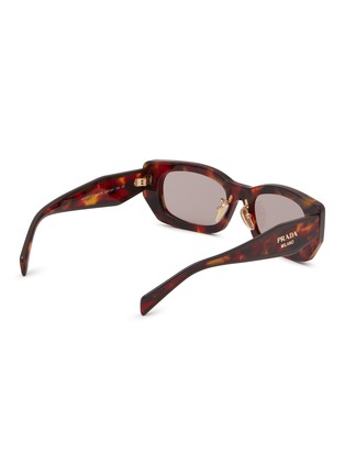 Figure View - Click To Enlarge - PRADA - Tortoise Pillow Acetate Sunglasses