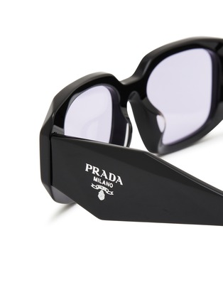 Detail View - Click To Enlarge - PRADA - Acetate Rectangular Sunglasses