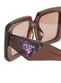 Detail View - Click To Enlarge - PRADA - Translucent Square Acetate Sunglasses