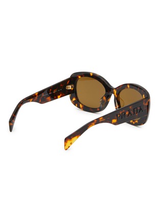 Figure View - Click To Enlarge - PRADA - Tortoise Oval Acetate Sunglasses