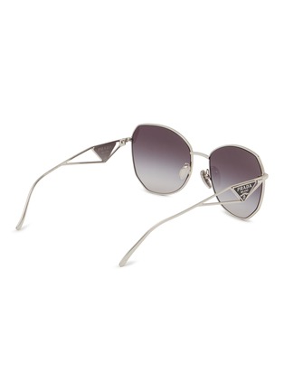 Figure View - Click To Enlarge - PRADA - Irregular Metal Sunglasses