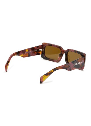 Figure View - Click To Enlarge - PRADA - Cognac Tortoise Pillow Acetate Sunglasses