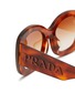Detail View - Click To Enlarge - PRADA - Tortoise Oval Acetate Sunglasses