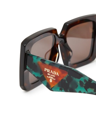 Detail View - Click To Enlarge - PRADA - Square Tortoise Acetate Sunglasses