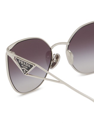 Detail View - Click To Enlarge - PRADA - Irregular Metal Sunglasses