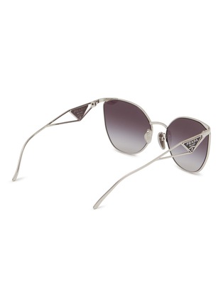 Figure View - Click To Enlarge - PRADA - Irregular Metal Sunglasses