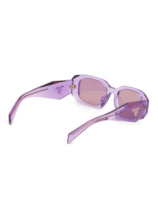 Figure View - Click To Enlarge - PRADA - Transparent Rectangula Acetate Sunglasses