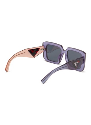 Figure View - Click To Enlarge - PRADA - Transparent Square Acetate Sunglasses