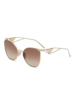 Main View - Click To Enlarge - PRADA - Irregular Metal Sunglasses