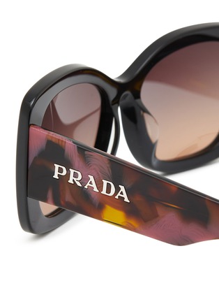 Detail View - Click To Enlarge - PRADA - Oval Acetate Sunglasses