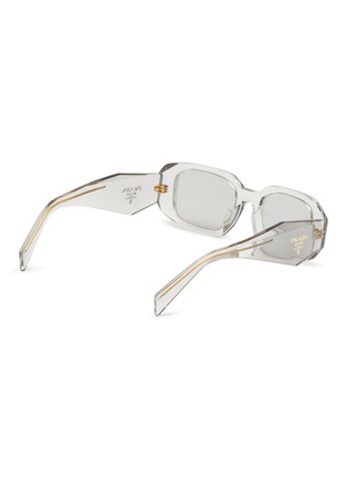 Figure View - Click To Enlarge - PRADA - Transparent Rectangula Acetate Sunglasses