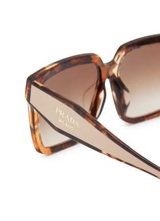 Detail View - Click To Enlarge - PRADA - Tortoise Acetate Square Sunglasses