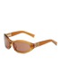 Main View - Click To Enlarge - MIU MIU - Irregular Stacked Logo Acetate Sunglasses