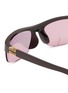 Detail View - Click To Enlarge - MIU MIU - Half Rim Stacked Logo Acetate Sunglasses
