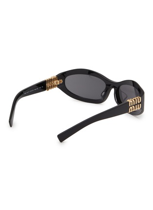 Figure View - Click To Enlarge - MIU MIU - Irregular Stacked Logo Acetate Sunglasses