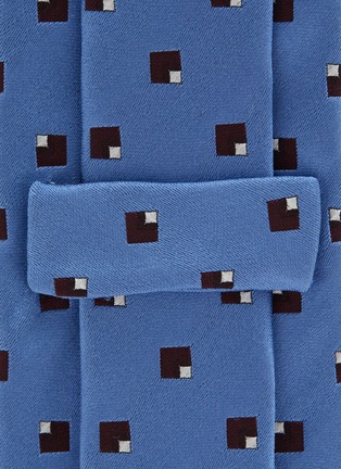 Detail View - Click To Enlarge - STEFANOBIGI MILANO - Geometric Jacquard Silk Satin Tie