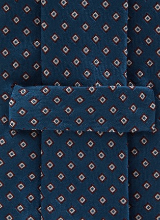 Detail View - Click To Enlarge - STEFANOBIGI MILANO - Geometric Jacquard Silk Satin Tie