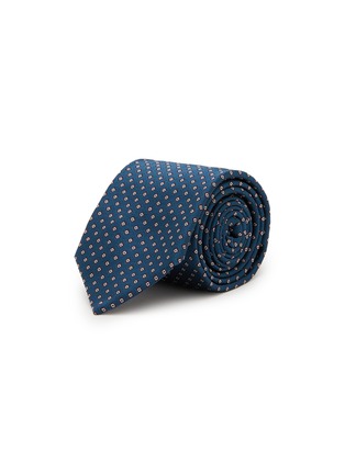 Main View - Click To Enlarge - STEFANOBIGI MILANO - Geometric Jacquard Silk Satin Tie