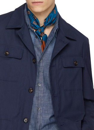 Figure View - Click To Enlarge - STEFANOBIGI MILANO - Printed Silk Bandana