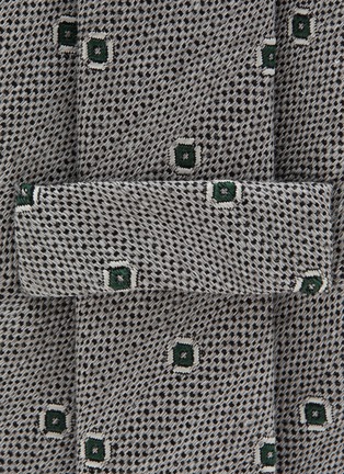 Detail View - Click To Enlarge - STEFANOBIGI MILANO - Geometric Jacquard Silk Wool Tie