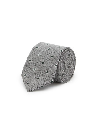 Main View - Click To Enlarge - STEFANOBIGI MILANO - Geometric Jacquard Silk Wool Tie