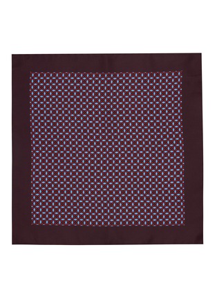 Figure View - Click To Enlarge - STEFANOBIGI MILANO - Geometric Silk Pocket Square