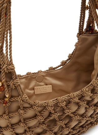 Detail View - Click To Enlarge - ROSANTICA - Nod Crystal Embellished Satin Hobo Bag