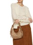 Figure View - Click To Enlarge - ROSANTICA - Nod Crystal Embellished Satin Hobo Bag