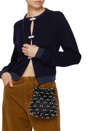 Figure View - Click To Enlarge - ROSANTICA - Selene Opulenza Net Crossbody Bag