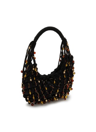 Detail View - Click To Enlarge - ROSANTICA - Nod Crystal Embellished Satin Hobo Bag