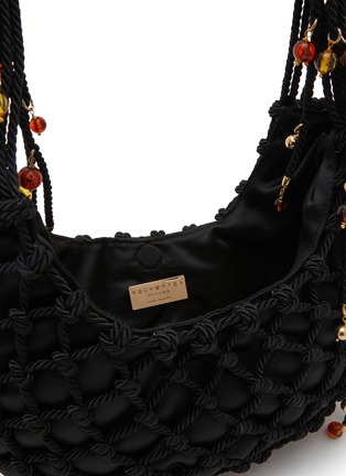 Detail View - Click To Enlarge - ROSANTICA - Nod Crystal Embellished Satin Hobo Bag